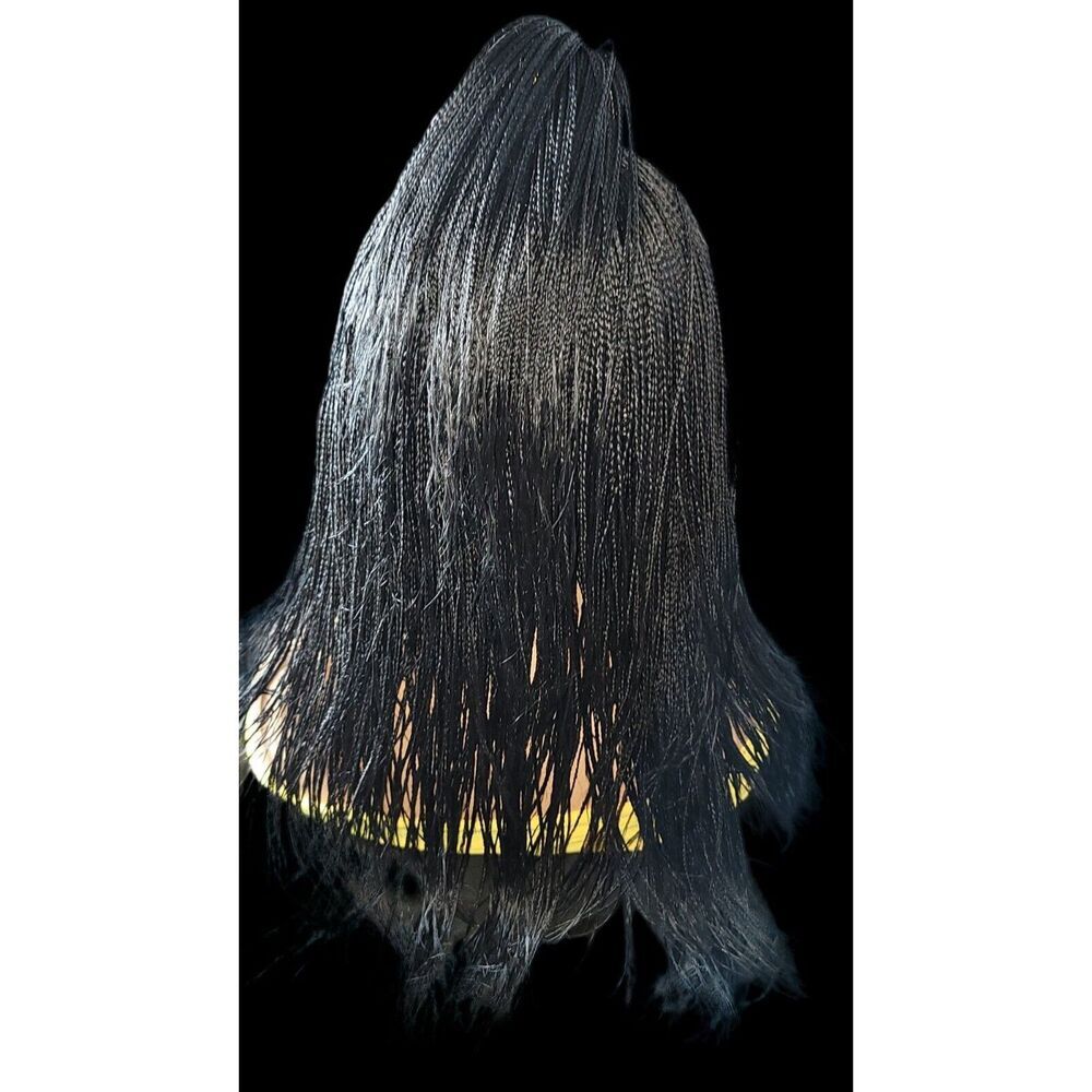 Full Lace Hand-Braided wig color # 1 Jet Black micro million braids- long wig - Picture 15 of 15